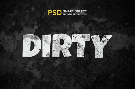 Free PSD | Dirty text style effect