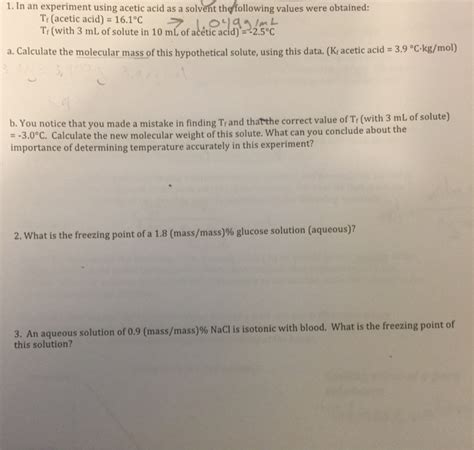 Solved The solute is acetone. The density of acetone is | Chegg.com