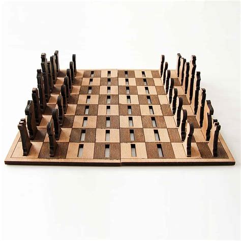 Ilem Leather Goods Flat Wooden Minimalist Chess Set – NoveltyStreet