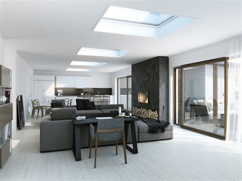 Monochrome living room | Interior Design Ideas