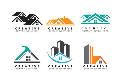 Urban building construction logo icon symbol, house, apartment, city view 8145536 Vector Art at ...