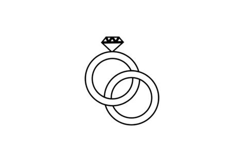 Wedding Ring Outline Graphic by aerorbstudio · Creative Fabrica