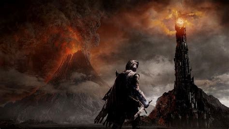 Wallpaper : 1920x1080 px, DeviantArt, lava, mountain, Shadow of Mordor ...