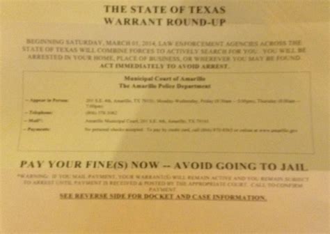 Amarillo Police Kicks Off 2014 Texas State Warrant Roundup!