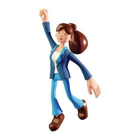 3d Rendering Girl Character Very Exited, 3d Girl, 3d Girl Character, 3d ...