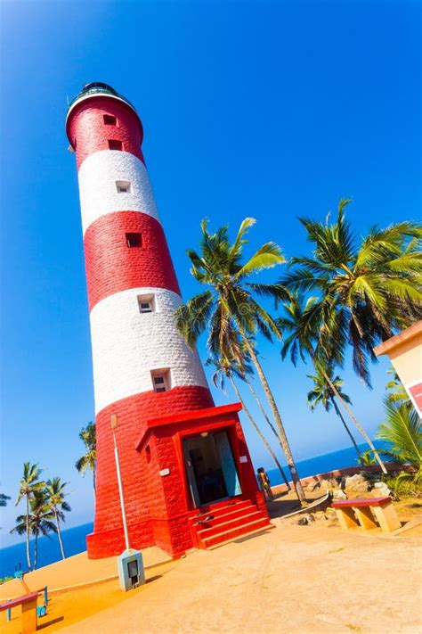 Kovalam Lighthouse Close People Angled Editorial Stock Photo - Image of lighthouse, famous: 84320713