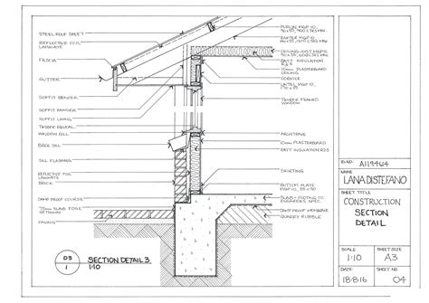 A wall-section detail also related to the previous drawings. Definitely ...