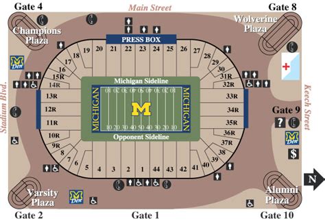 Michigan Stadium, Ann Arbor MI - Seating Chart View