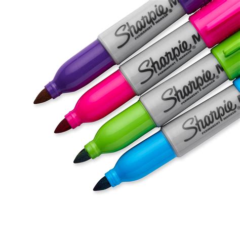 Sharpie Fine Point Mini Permanent Markers, 4 Colored Markers (35108PP ...