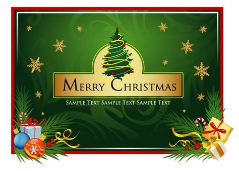 Beautiful Christmas Card Vector | Free Vector Graphics | All Free Web ...