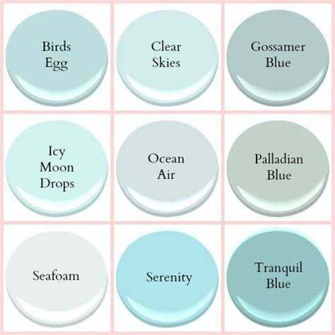 Benjamin Moore Aqua blues | Coastal paint colors, Paint colors for home ...