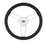 Part 1900 Billet Series Leather Wheel Grant Logo with Black Leather