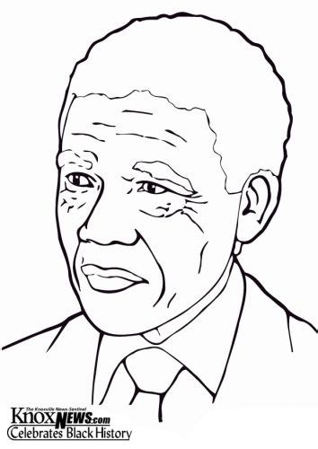 Coloring page Nelson Mandela - img 12870. | Ilustrações históricas, Páginas para colorir para ...