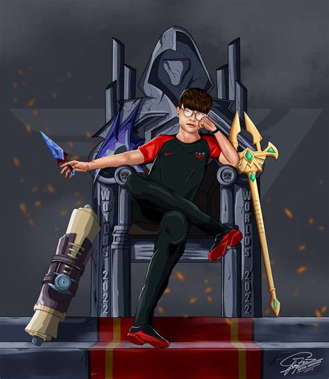 ArtStation - T1 Faker, the unkillable demon king, The GOAT, the runner ...