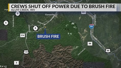 Crews shut off power to reach Alum Creek, West Virginia, brush fire ...