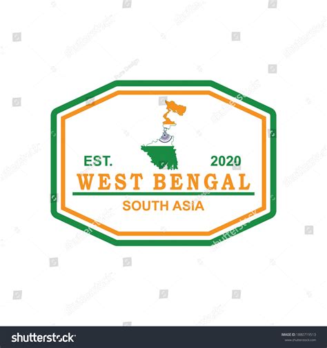 West Bengal Map Vector India Logo Stock Vector (Royalty Free ...