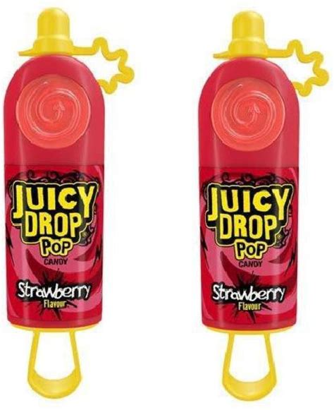 Juicy Drop Pop Hard Candy & Sour Liquid Strawberry Pack of 2 Strawberry Candy Price in India ...