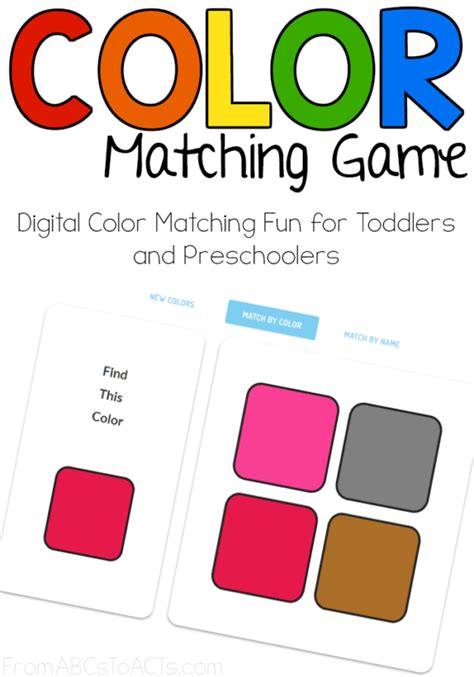 Online Color Matching Game for Kids - From ABCs to ACTs