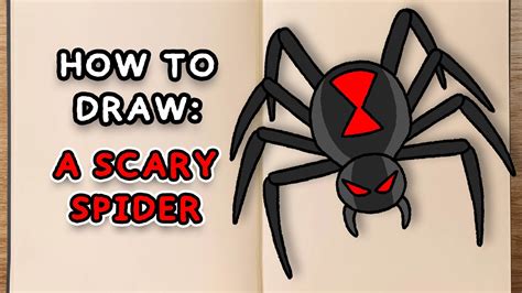 How to draw Halloween! A SCARY SPIDER (step by step drawing tutorial ...