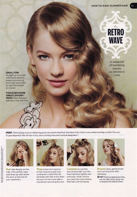 20 Stylish Retro Wavy Hairstyle Tutorials and Hair Looks - Pretty Designs