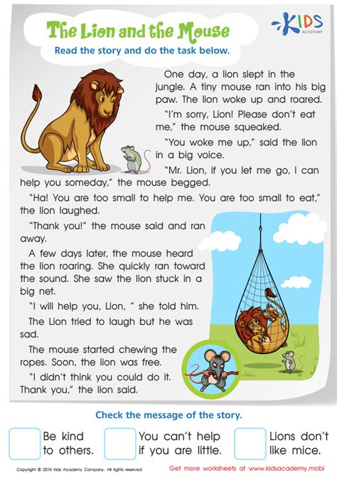 The Lion And The Mouse ESL Worksheet By Suseee | atelier-yuwa.ciao.jp