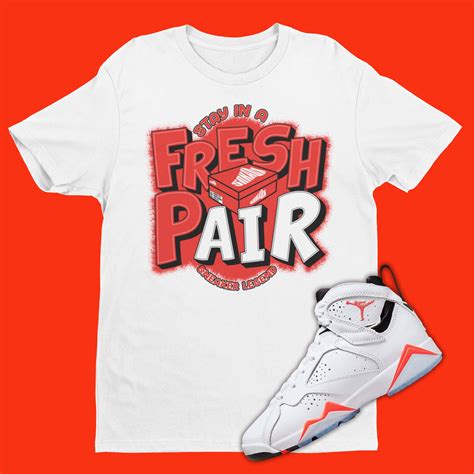 Air Jordan 7 White Infrared Matching Shirt And Jordan Outfits | SNKADX