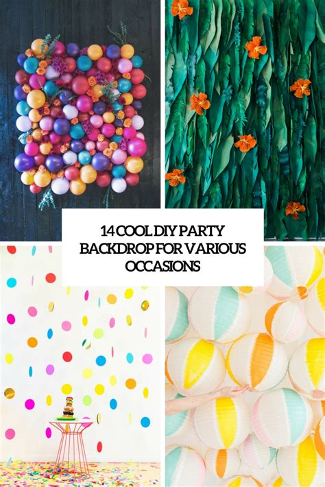 14 Cool DIY Party Backdrops For Various Occasions - Shelterness