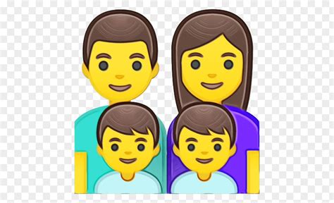 Black Hair Style Happy Family Cartoon PNG Image - PNGHERO