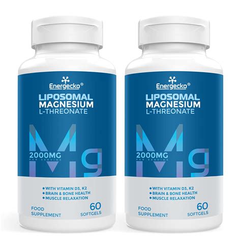 Buy Energecko Liposomal Magnesium L-Threonate Softgels 2000mg ...