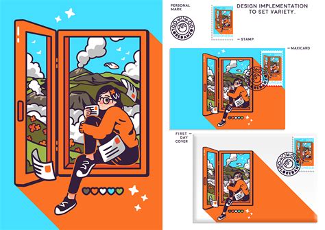 Pos Indonesia Stamp - Postcrossing Edition :: Behance