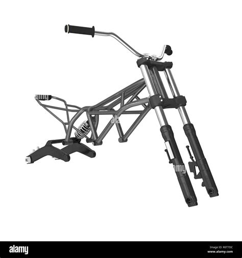 Motorcycle Frame on white. 3D illustration Stock Photo - Alamy