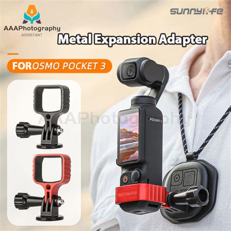 【Ready shipping】 Sunnylife OSMO POCKET3 Metal expansion adapter gimbal ...