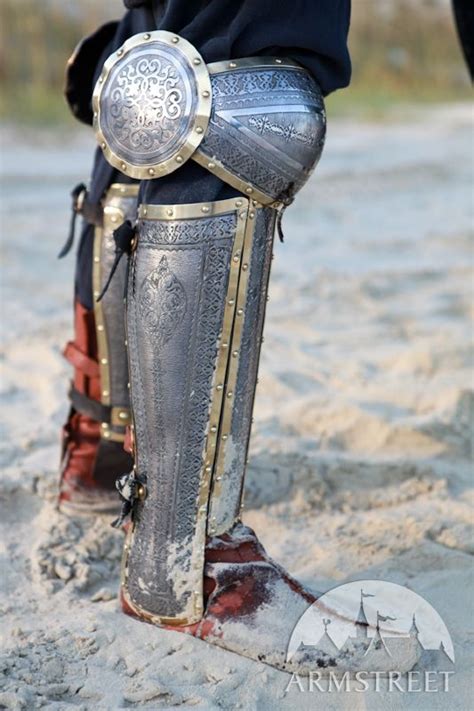 Eastern Style Functional Medieval Greaves with Cops “Prince of the East” | Medieval armor ...