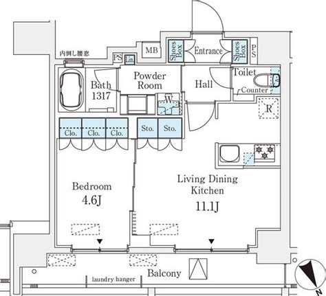 Unit details of Bell Face Hacchobori West 2F - PLAZA HOMES