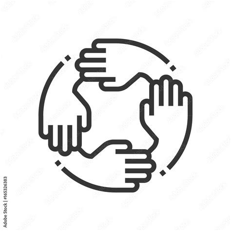 Teamwork icon Stock Vector | Adobe Stock