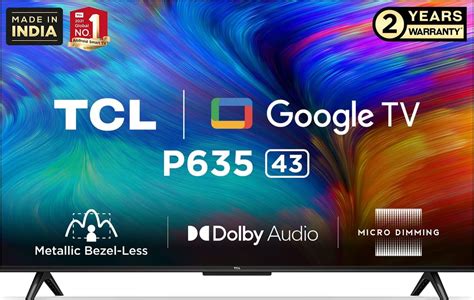 TCL P635 43 inch Ultra HD 4K Smart LED TV (43P635) Price in India 2024, Full Specs & Review ...