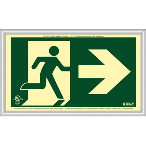 BRADY BradyGlo® Running Man Exit Signs SDN131 (143518) | Shop Facility Signs | TENAQUIP