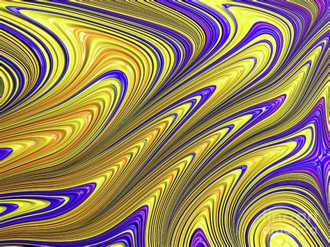 Lines Digital Art - Wavy Yellow Lines by Elisabeth Lucas | Fractal art, Yellow line, Art wallpaper