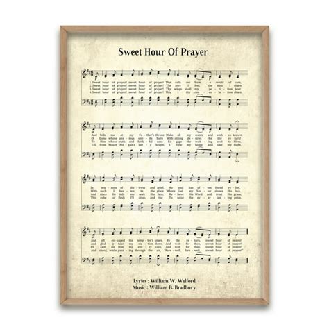 Sweet Hour of Prayer - Unframed Hymn Wall Art Print - Walmart.com - Walmart.com