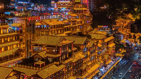 Live: Stunning night view of Hongya Cave, SW China's Chongqing - CGTN