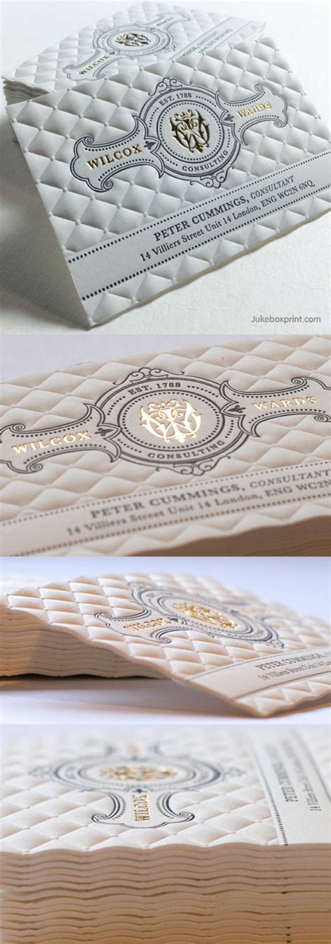 Amazing Highly Textured Letterpress And Gold Foil Business Card| CardObserver