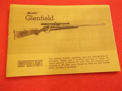 1972 Owners Manual Glenfield Model 10, 20 & 25 17145597 - GunAuction.com