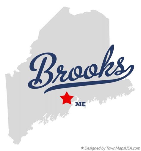 Map of Brooks, ME, Maine