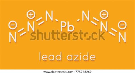 Lead Azide Detonator Explosive Molecule Skeletal Stock Illustration ...