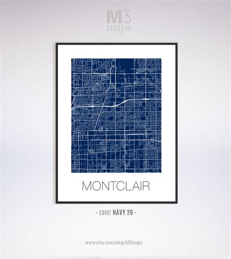 Montclair California Montclair CA Map Montclair Map - Etsy