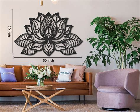 3D Mandala Large Metal Wall Art Lotus Flower Mandala Wall | Etsy