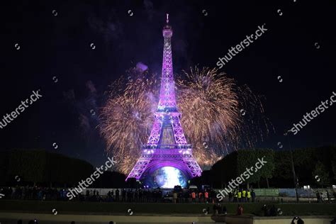 Fireworks Eiffel Tower Editorial Stock Photo - Stock Image | Shutterstock