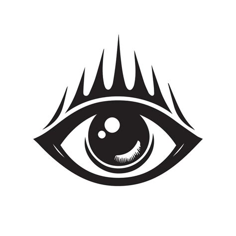 Eye vector icon. Black and white isolated eye. Graphic design. Watch ...