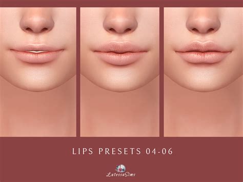 Sims 4 Lips Presets 04-06 - MiCat Game