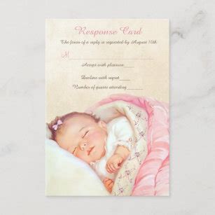 Baby Girl Shower RSVP & Response Cards | Zazzle AU